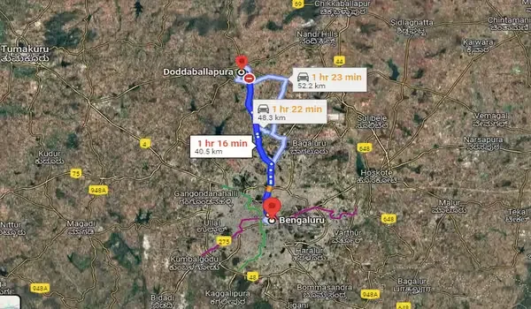 Featured Image of Best Route from Bangalore to Doddaballapur Road Karnataka